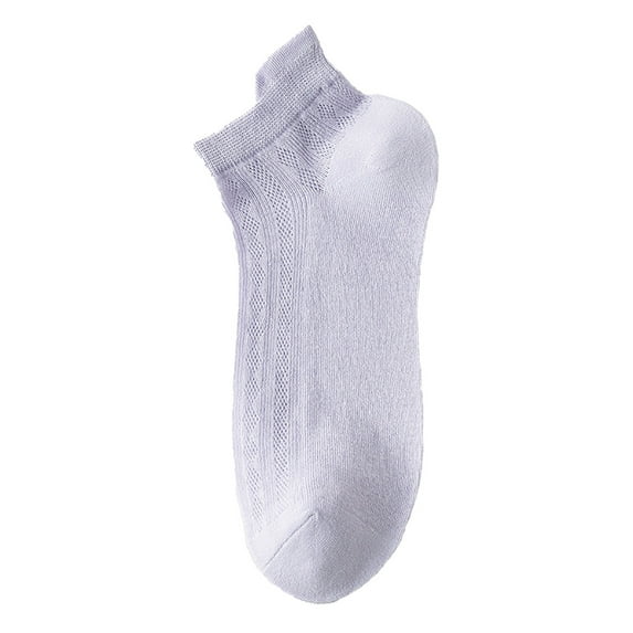 JJHGVB Crew Socks Cotton Socks Women Socks Hollow Out Mesh Thin No Odor High Elasticity Anti Slip Breathable Soft Sweat Absorption Anti Shrink Sports Cotton Socks Socks for Women Purple One Size