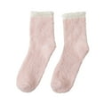 thumbnail image 1 of JJHGVB Crew Socks Fuzzy Socks Fuzzy Socks For Women With Grips Fuzzy Socks Sleep Cozy Socks Sleep Socks Winter Soft Fluffy Sock Winter Socks Pink One Size, 1 of 2