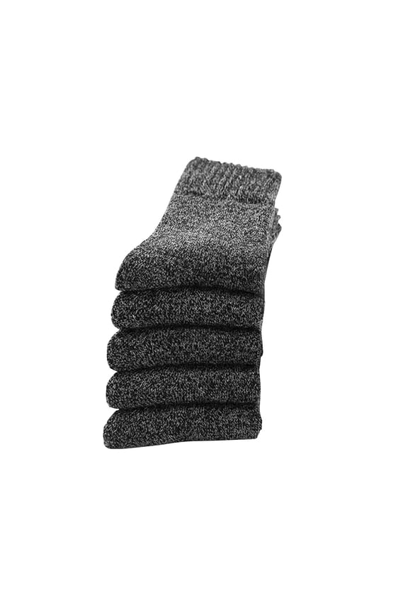 Crew Socks Hiking Socks Merino Wool Socks for Men 5 Pairs Thermal Socks Winter Socks Warm Socks for Men Thick Wool Socks Thick Socks Women Thick Fuzzy Socks Black One Size