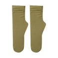 thumbnail image 1 of JJHGVB Crew Socks Running Socks Women's Summer And Autumn Thin Ice Socks Solid Simple Ice Silk Socks Mid Tube Socks Fall Socks Army Green A, 1 of 2