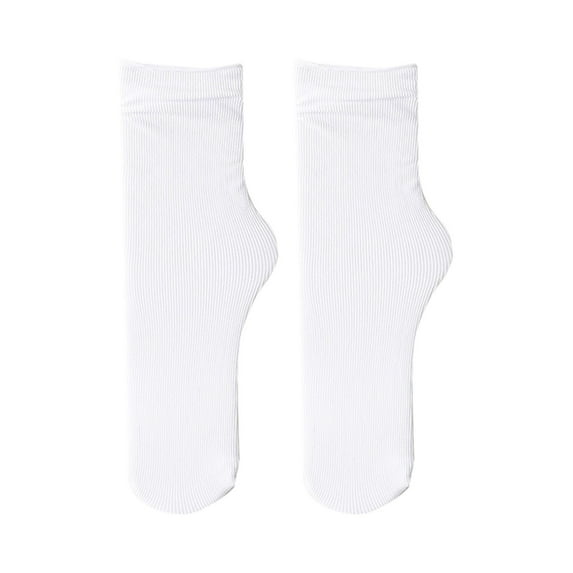 JJHGVB Crew Socks Running Socks Women's Summer And Autumn Thin Ice Socks Solid Simple Ice Silk Socks Mid Tube Socks Fall Socks White A