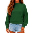 thumbnail image 1 of JJHGVB Crop Sweatshirt For Women Workout Crop Tops Casual Sweatshirts Long Sleeve Sweatshirts Sweatshirt Jumper Top Going Out Sweatshirt No Hood Women’S Sweatshirt A5-Blackish Green L, 1 of 4