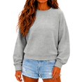 thumbnail image 1 of JJHGVB Crop Top Sweatshirt Fall Sweatshirts Jumper Top Oversized Sweatshirts Soft Thick Soft Workout Crop Tops Sweatshirt For Women A9-Gray 2Xl, 1 of 4