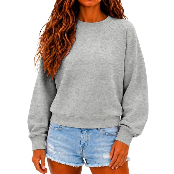 JJHGVB Crop Top Sweatshirt Fall Sweatshirts Jumper Top Oversized Sweatshirts Soft Thick Soft Workout Crop Tops Sweatshirt For Women A9-Gray 2Xl