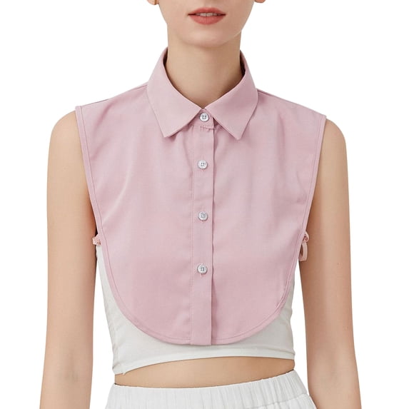JJHGVB Fake Collar Fake Collar Detachable Dickey Blouse for Women Half Shirts, Faux False Collar for Women Pink One Size