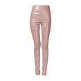 thumbnail image 1 of JJHGVB Faux Leather Leggings Fleece Lined Pants High Waisted Leggings for Women Trousers Thermal Leggings Casual Work Pants Women Woman's Pants Pink 2XL, 1 of 5