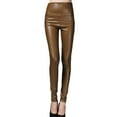 thumbnail image 1 of JJHGVB Faux Leather Leggings Fleece Lined Pants High Waisted Leggings for Women Womens Casual Summer Pants Comfy Womens Pants Pantalon Mujer Women Dress Pants Brown XL, 1 of 4