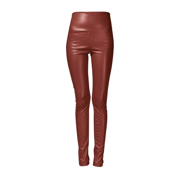 JJHGVB Faux Leather Leggings Fleece Lined Pants High Waisted Leggings for Women Womens Slacks for Work Pantalon Mujer Work Slacks for Women Work Pants for Women Red 3 XL