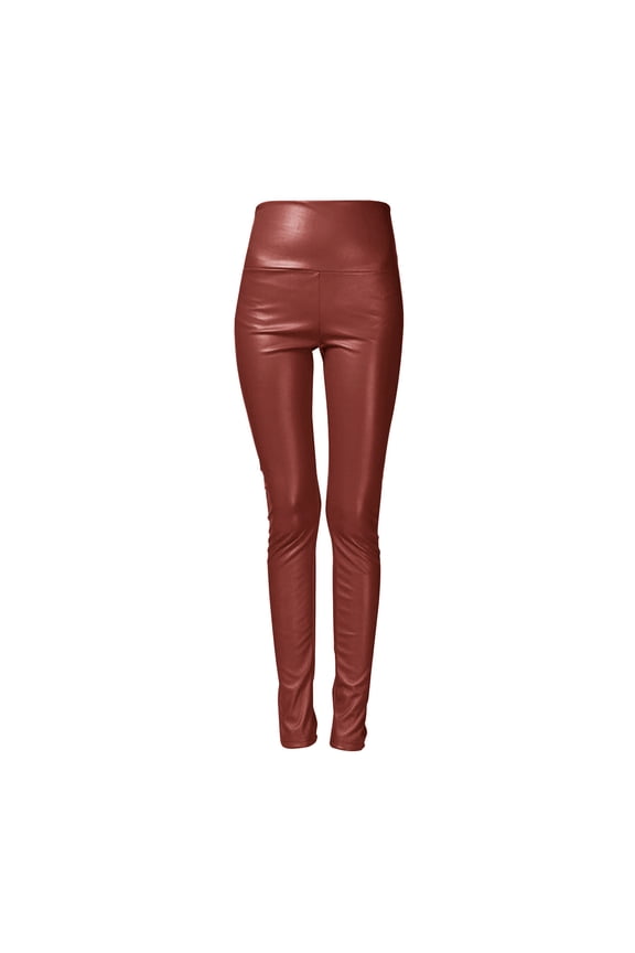 Faux Leather Leggings Fleece Lined Pants High Waisted Leggings for Women Womens Slacks for Work Pantalon Mujer Work Slacks for Women Work Pants for Women Red 3 XL