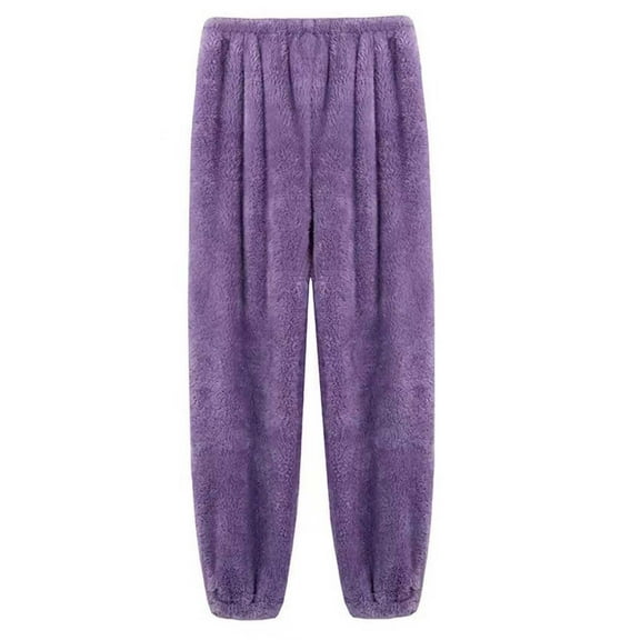 JJHGVB Flannel Pajama Pants Women Baggy Pajama Pants Comfy Pajama Pants Men's Fleece Pants Mens Fleece Pajama Pants Baggy Womens Pants Womens Pants Purple 2 S