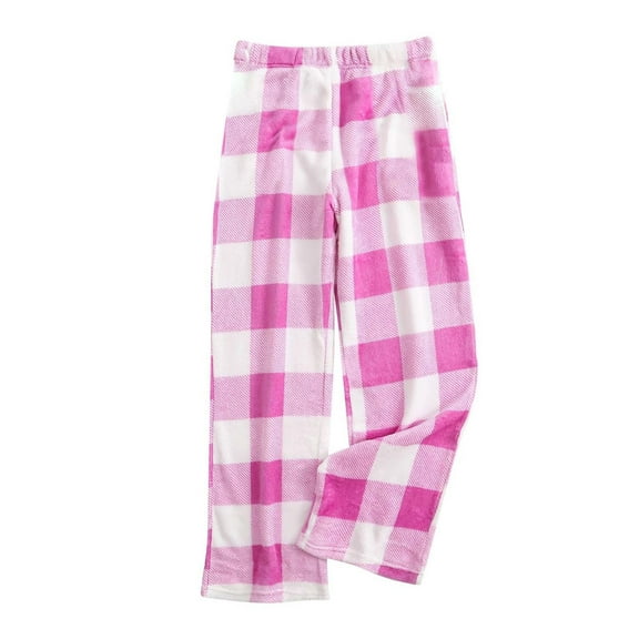 JJHGVB Flannel Pajama Pants Women Plaid Pajama Pants Fuzzy Pajama Pants Comfy Pants for Women Light Weight Pants for Women Mens Fleece Pants Pink M