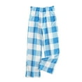 thumbnail image 1 of JJHGVB Flannel Pajama Pants Women Plaid Pajama Pants Fuzzy Pajama Pants Ladies Fleece Pajamas Cute Pants for Women Baggy Womens Pants for Women Sky Blue XL, 1 of 3