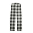 thumbnail image 1 of JJHGVB Flannel Pajama Pants Women Plaid Pajama Pants Lounge Pants Womens Lady Pants Comfy Pants Fuzzy Lounge Pants Wide Leg Cotton Pants for Women Black L, 1 of 5