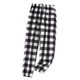 thumbnail image 1 of JJHGVB Flannel Pajama Pants Women Plaid Pajama Pants Pajama Pants with Pockets Fuzzy Pajama Pant Fleece Pants for Men Women’s Pants Loose Cotton Pants Women Black M, 1 of 4