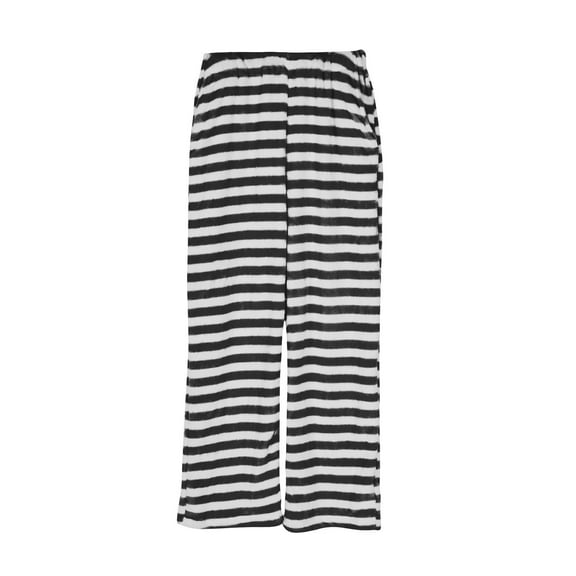 JJHGVB Flannel Pajama Pants Women Striped Pajama Pants Fluffy Pants for Women Cotton Pants for Women's Pants Casual Womens Pants Casual Black S