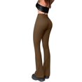 thumbnail image 1 of JJHGVB Flared Yoga Pants Ribbed Leggings Women Yoga Pants Work Pants Women Casual Work Pants Women Trousers for Women Ladies Pants Casual Dressy Coffee S, 1 of 4