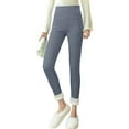 thumbnail image 1 of JJHGVB Fleece Lined Leggings Thick Leggings for Women High Waisted Leggings for Women Pull On Trousers for Women Dress Pants Women's Dress Pants Woman Pants Gray 1 5XL, 1 of 5