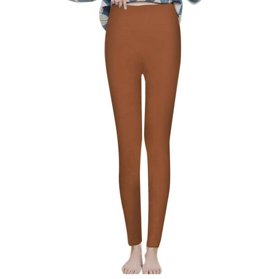 JJHGVB Fleece Lined Leggings Thick Leggings for Women High Waisted Leggings for Women’s Trousers Dressy Pants Loose Fit Pants for Women Ladies Pants Casual Dressy Orange M