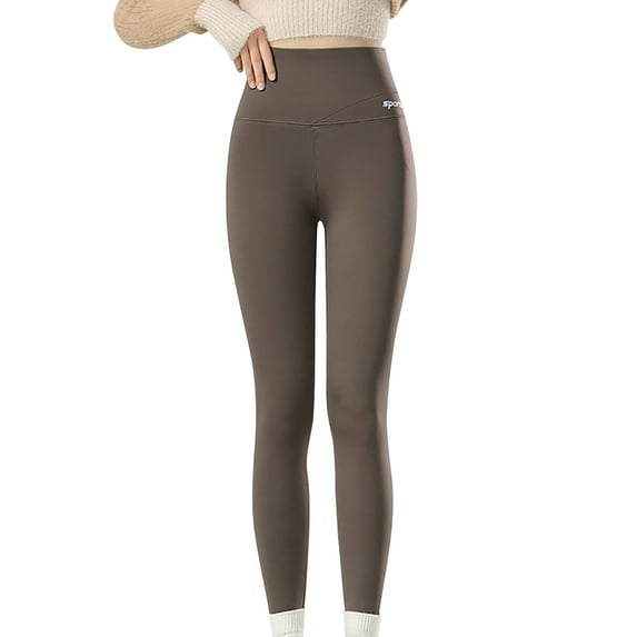 JJHGVB Fleece Lined Pants High Waisted Leggings for Women Leggings for Women Tummy Control Women's Pants Womens Slacks for Work Pants Women Ladies Pants Casual Dressy Coffee 2XL