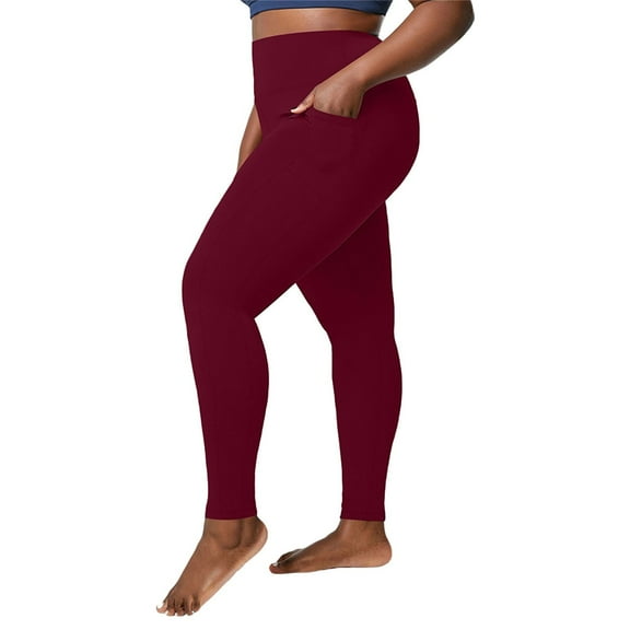 JJHGVB Fleece Lined Pants High Waisted Leggings for Women's Leggings with Pockets Women's Pants Casual Womens Slacks for Work Dressy Pants Comfortable Work Pants Women Red 2XL