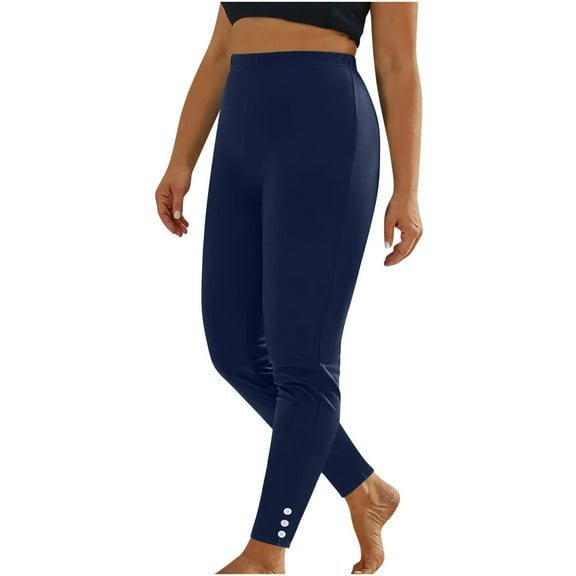 JJHGVB No Front Seam Leggings for Women Soft Leggings for Women Fall Leggings Ladies Pants Loose Fit Pants for Women Comfy Pants Comfy Womens Pants Navy 3XL