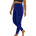 thumbnail image 1 of JJHGVB No Front Seam Leggings for Women Soft Leggings for Women Fall Leggings Loose Pants Ladies Pants Casual Womans Pants Trousers Pants for Women Petite Blue S, 1 of 5