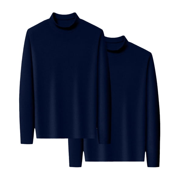 JJHGVB Going Out Tops for Women Trendy Wear Casual Tee Pullover Tops Solid Color Basic Solid Undershirts Thermal Shirts for Women 2026 Fashion Business Casual Tops for Women Navy L