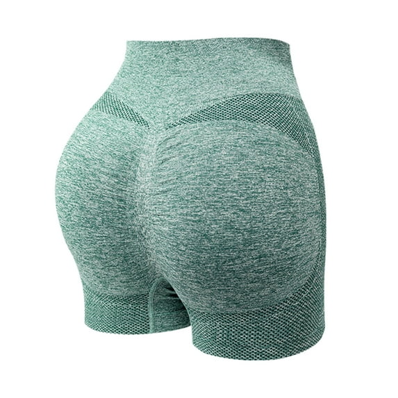 JJHGVB Gym Shorts Women Yoga Shorts Women's Tummy Athletic Shorts Stretch Workout Biker Shorts Butt Lifting Scrunch Gym Shorts Athletic Shorts Butt Lifting Shorts Green M