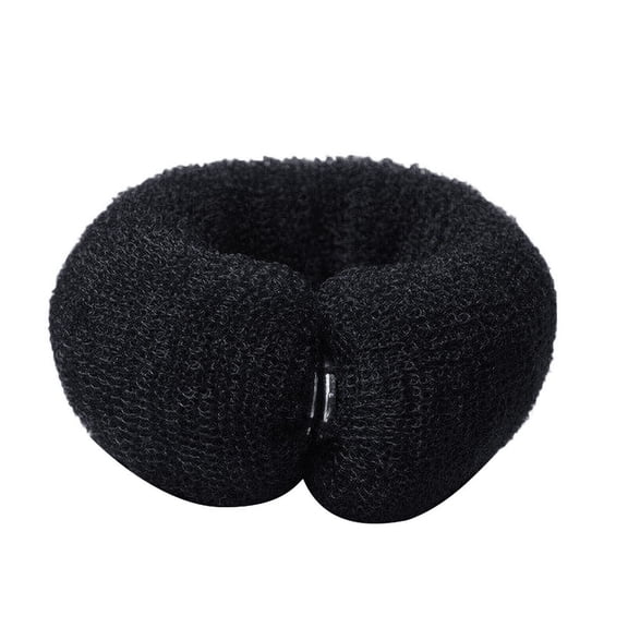 JJHGVB Hair Ties Donut Hair Bun Maker Ring Style Bun Hair Bun Maker Hair Foam Ring Shaper Snap Roll Bun Tool for Women Black One Size