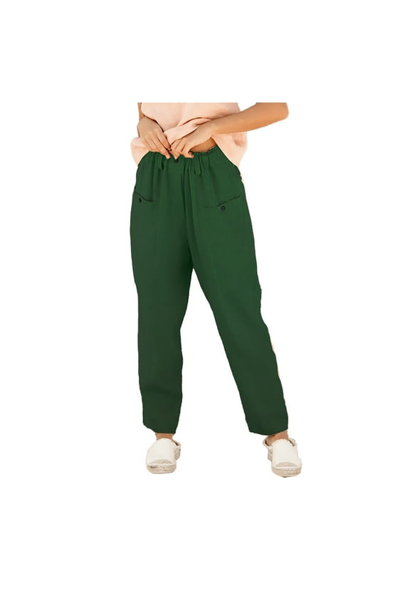 House Pants Night Pants for Women Cotton Sleep Shorts Women Loose Pants Lightweight Pants for Women Sleep Pants for Women’s Pants Green M