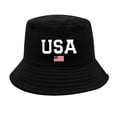 thumbnail image 1 of JJHGVB Independence Day American Bucket Hat American Flag Bucket Hat 4th of July Bucket Cap for Women Men Unisex Sun Cap Outdoor Fisherman Hat Headwear Black One Size, 1 of 2