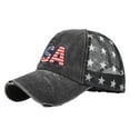 thumbnail image 1 of JJHGVB Independence Day Baseball Caps Baseball Cap for Men Women Patrotic Baseball Caps USA Hat American Flag Snabpack USA Flag Baseball Caps Patriotic Baseball Caps Black One Size, 1 of 3