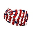 thumbnail image 1 of JJHGVB Independence Day Headbands Wide Elastic Hair Bands Stretchy Sweatbands Hair Bands Elastic Sweat Hairbands 4th of July Headbands for Women Breathable Hair Band Wide Head Wraps Red One Size, 1 of 2