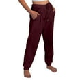 thumbnail image 1 of JJHGVB Joggers for Women Petite Pants Sweatpants Women Straight Leg Sweatpants Bottom Joggers Drawstring High Waited Tapered Yoga Pants With Pockets Slacks for Women Womens Pants XL, 1 of 5