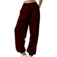 thumbnail image 1 of JJHGVB Joggers for Women Sweatpants Women Ladies' Daily Versatile Loose Sportswear Casual Pants Made Of Japanese Sweatshirt Cotton Fabric Baggy Pants Sweat Pants Brown 2XL, 1 of 9