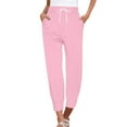 thumbnail image 1 of JJHGVB Joggers for Women Sweatpants Women Sweatpants For Women Pants Drawstring Casual Fashion Solid Color Cropped Pants Baggy Pants Sweat Pants Pink S, 1 of 5