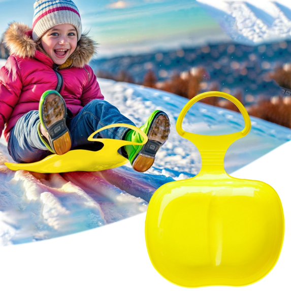 JJHGVB Kids' Snow Sledge with Handle | Fun Butt Slider for Tobogganing and Sledding Adventures | Perfect Winter Outdoor Toy for Children