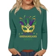 thumbnail image 1 of JJHGVB Lightweight Sweatshirts for Women Baggy Sweatshirt for Women T Shirts for Women Loose Fit Long Sleeve Undershirt for Women Mardi Gras Shirts for Women Long Sleeve Army Green L, 1 of 4