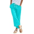 thumbnail image 1 of JJHGVB Linen Pants Women High Waisted Pants Womens Pants Cotton Linen Drawstring Back Elastic Waist Pants Casual Pants With Pockets Drawstring Pants Women Womens Casual Pants Dark Blue 2XL, 1 of 5