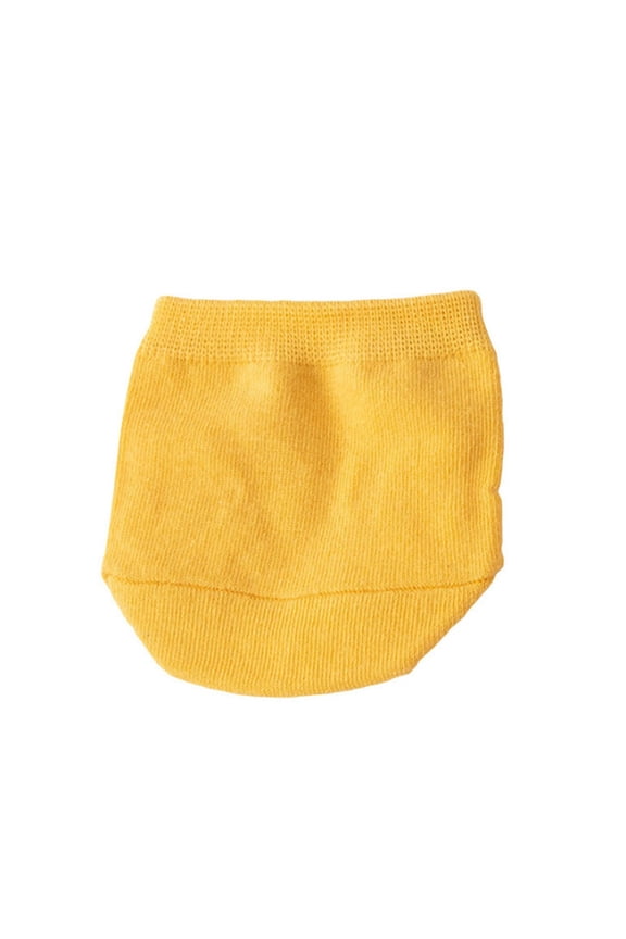Low Cut Socks Mule Socks Women, Half Socks for Women Mules No Show Toe Covers, Breathable & Non-Slip Liner Sock for Slides & Sandals Yellow One Size