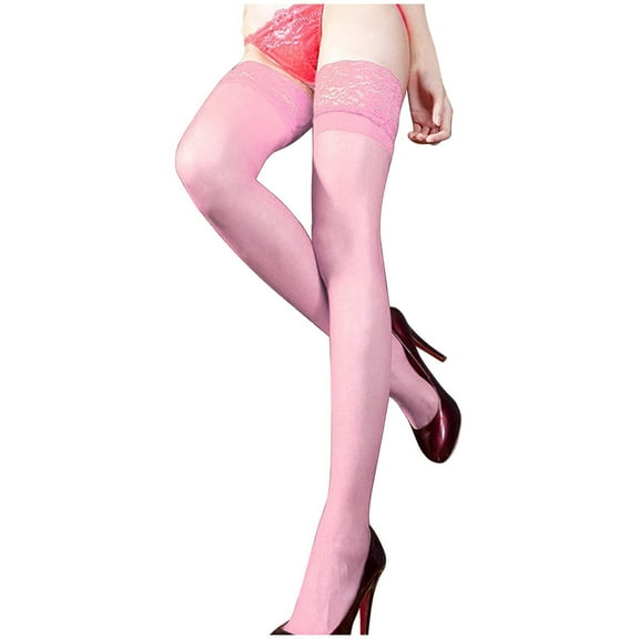 JJHGVB Mesh Socks Sheer Knee High Stockings for Women Thin Socks Womans Socks Mens Sock Men’s Socks Transparent Socks for Women Pink S