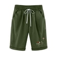 thumbnail image 1 of JJHGVB Mid Long Shorts Lounge Shorts Knee Length Shorts Tailored Shorts For Women Stretch High Waisted Shorts Business Shorts For Women trendy shorts for women sweatpants shorts Army Green L, 1 of 6