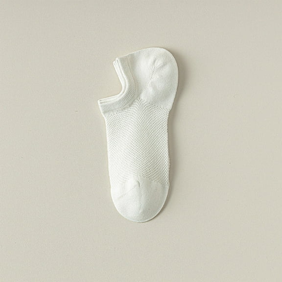 JJHGVB No Show Socks Womens Ankle Socks Low Cut Socks Women's Soft & Breathable Cushioned No Show Liner with Ventilation White One Size