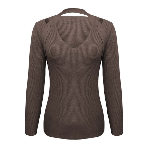 JJHGVB Open Weave Sweaters for Women Fall Sweaters for Women Lightweight Sweaters for Women Summer Tops Women's Sweater Women Winter Tops Women Coffee XL