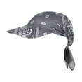 thumbnail image 1 of JJHGVB Paisley Print Biker Hat Womens Assorted Print Bandana Head Scarf Hat Summer Folding Anti-UV Golf Tennis Sun Visor Cap Hat for Women Gray One Size, 1 of 4