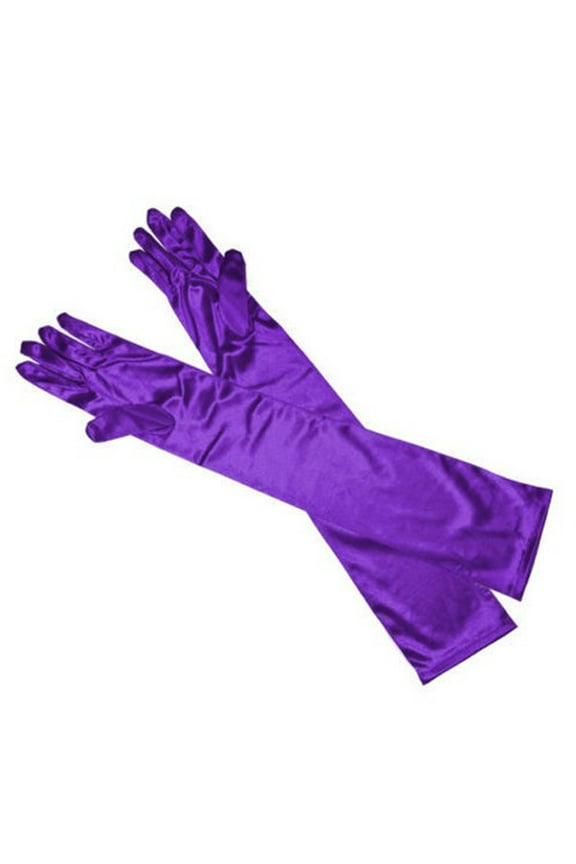 Party Gloves Long Gloves Gloves Womens Prom Opera Gloves Satin Wedding Long Bridal Evening Party Gloves/Mittens Gloves for Women Purple One Size