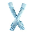 thumbnail image 1 of JJHGVB Party Gloves Long Gloves Opera Dance Elbow Finger 1920s Bridal Long Length Gloves Satin Women's Gloves Gloves Gloves for Women Light Blue One Size, 1 of 3