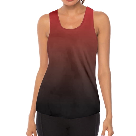 JJHGVB Racerback Tank Athletic Shirts sports tanks for women Racerback Tank Tops Soft Breathable Women's Everyday Tanks Tank Tops for Women womens workout top womens tennis tops Wine 2XL