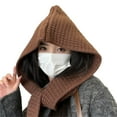 thumbnail image 1 of JJHGVB Scarf for Women Thick Scarf Hooded Shawl Winter Scarves for Women Winter Scarf Ladies Scarves Womens Scarfs Coffee One Size, 1 of 4