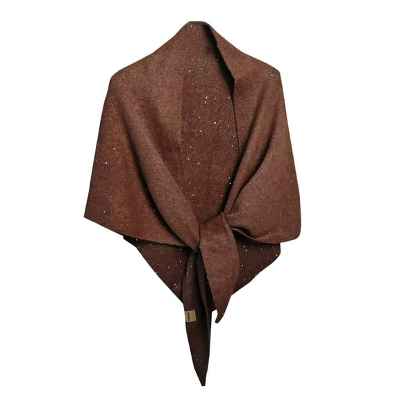 JJHGVB Shawls and Wraps for Evening Dresses Warm Shawl Wraps for Women Winter Ponchos for Women's Winter Scarves Knit Ponchos for Women Ladies Scarf Women's Poncho Sweater Coffee One Size